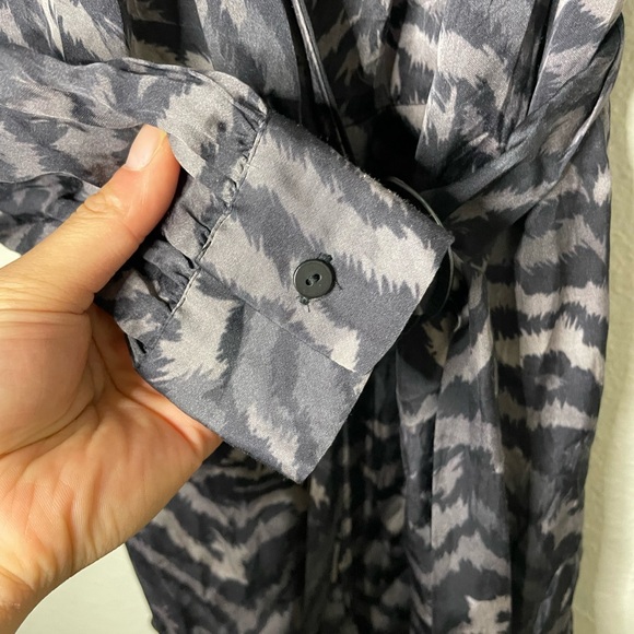 All Saints Women’s Size 4 Irina Remix Jumpsuit Animal Print Romper Long Sleeve - Picture 5 of 8